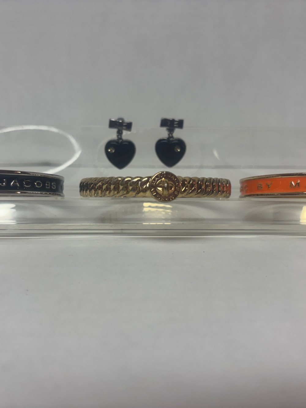 Marc Jacobs Jewelry Bundle - Enamel Bangles, Turnlock Cuff & Heart Earrings